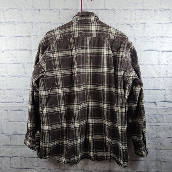 Berne Apparel Men's Pearl Snap Cotton Plaid Long Sleeve Shacket Size XL - Picture 3 of 6